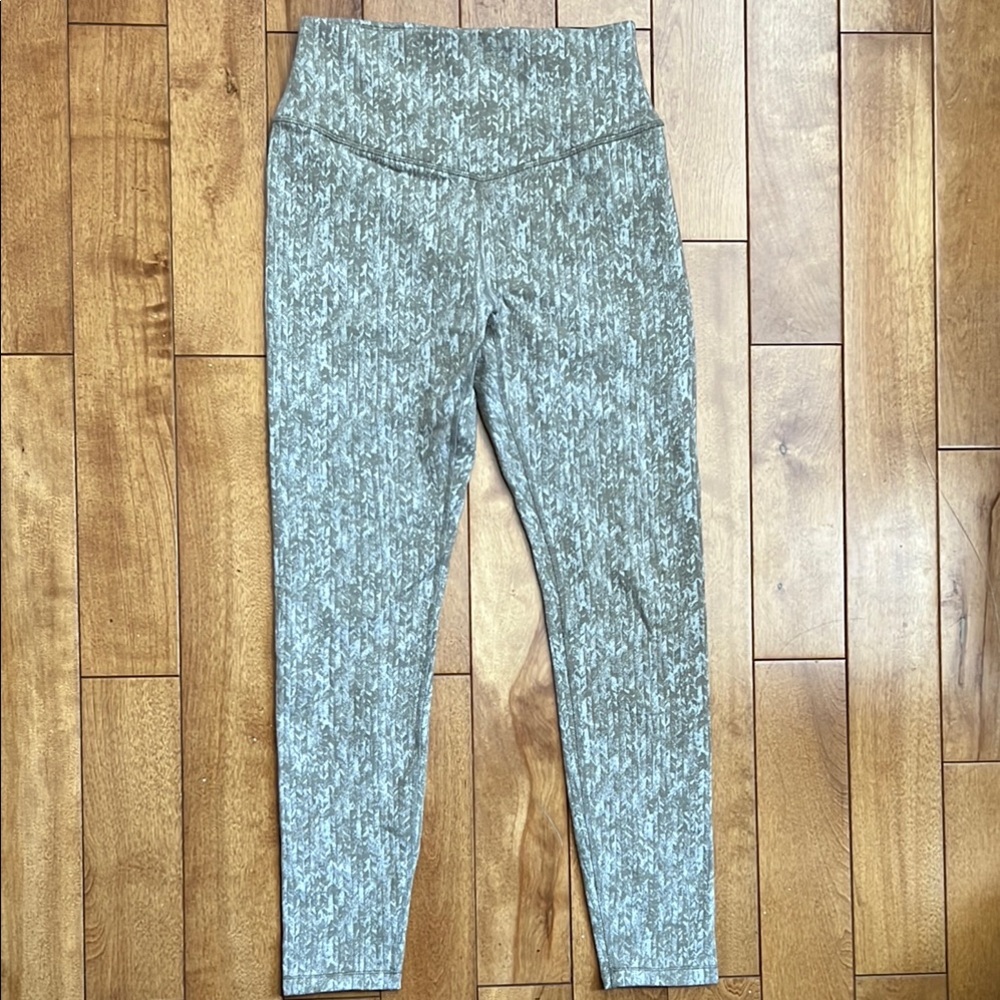Lole Beige High-Rise Leggings with Streamlined Fit